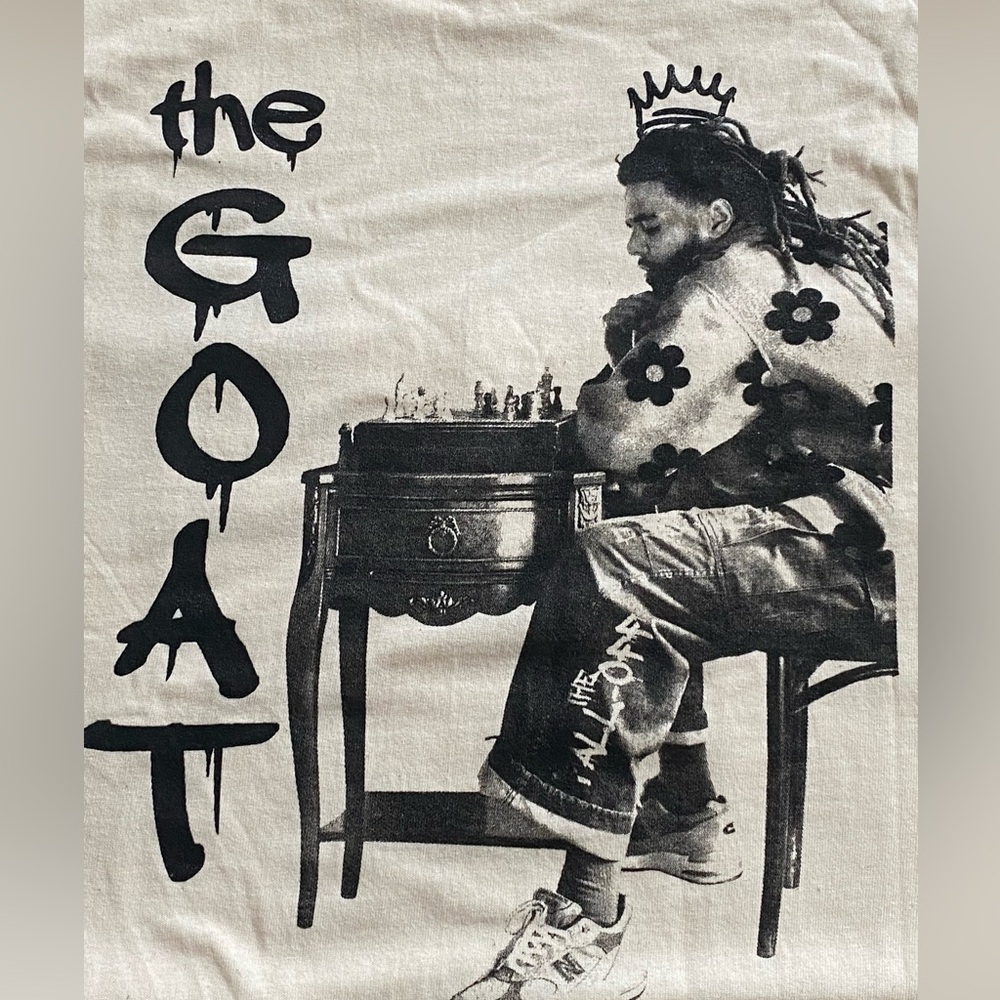 J Cole The GOAT Sand T-Shirt / Cold World - Picture 3 of 4